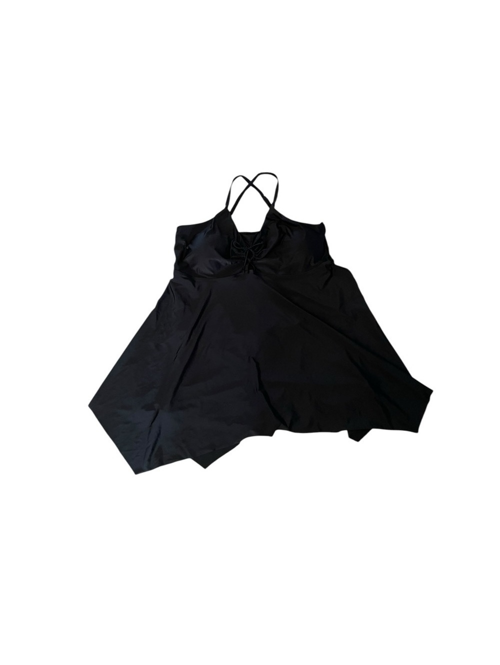 Size 24W Black One-Piece Swimsuit Swimdress
